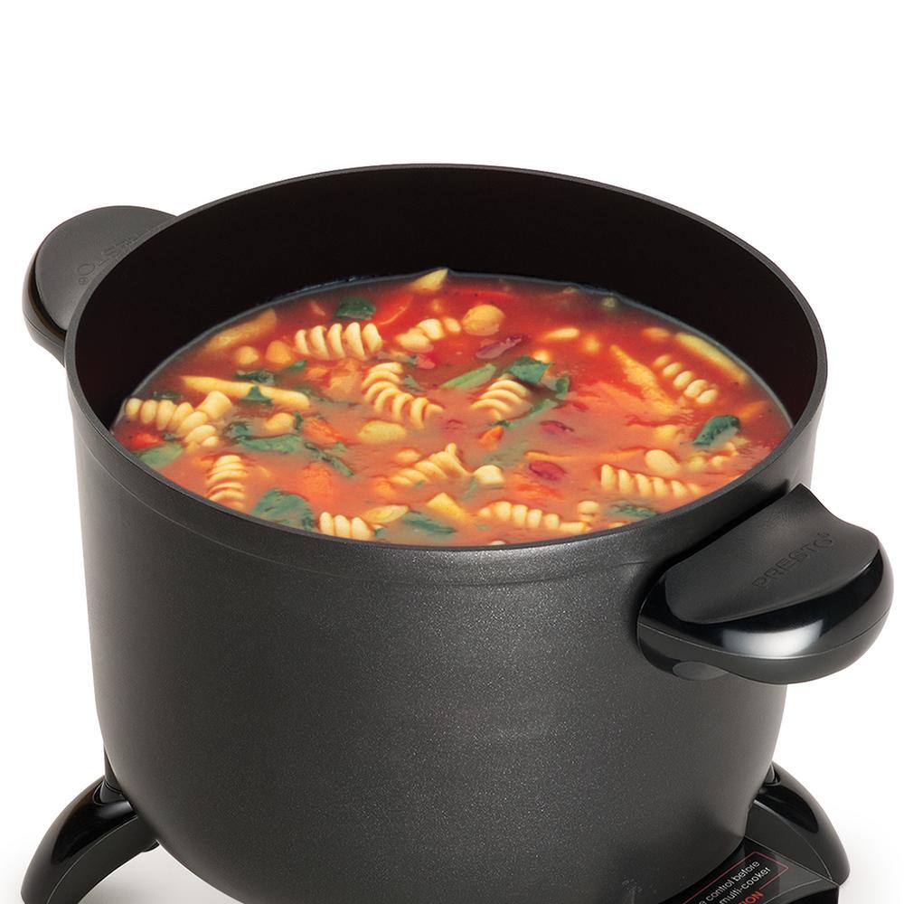 Presto 5 Qt. Black and Silver Non-Stick Multi-Cooker