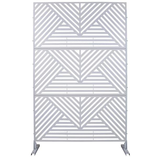 Unbranded 76 in. x 48 in. White Metal Work