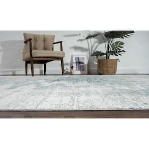 Dalton 3 ft. x 5 ft. Gray Abstract Area Rug