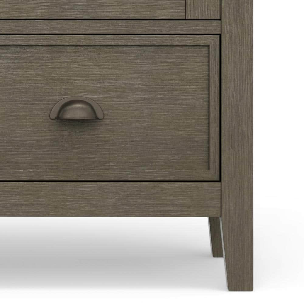 Farmhouse Grey Solid Wood Freestanding Office Storage Cabinet