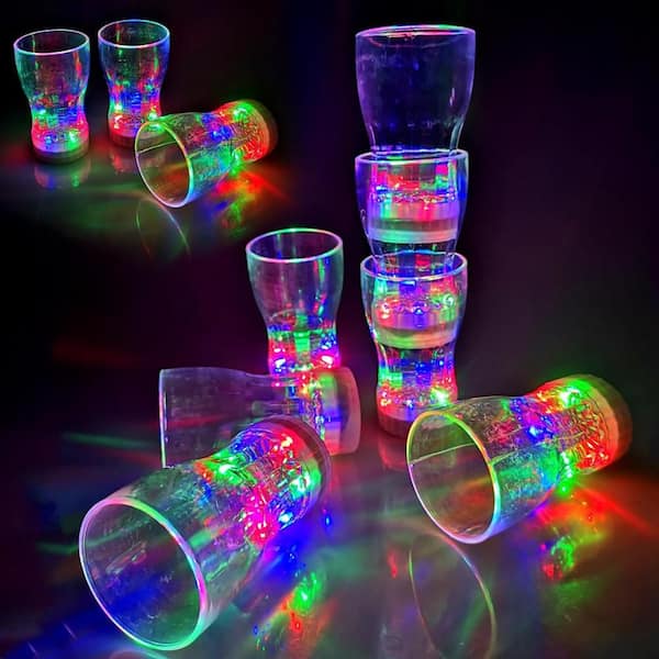 12.5 oz. Light Up Cup, LED Glow in the Dark, Party Supplies, Party Favors, Light Up Drinking Shot Glasses (Set of 12)