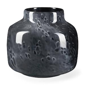 Masai Small Black Mottled Glass Vase
