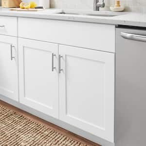 Avondale 36 in. W x 24 in. D x 34.5 in. H Ready to Assemble Plywood Shaker Sink Base Kitchen Cabinet in Alpine White