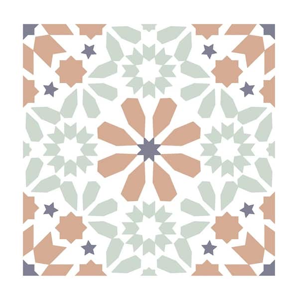 12 in. x 120 in. Vinyl Peel and Stick Tiles Backsplash, Wall Tile for Kitchen, Multi-colored (10-Pack/Roll)