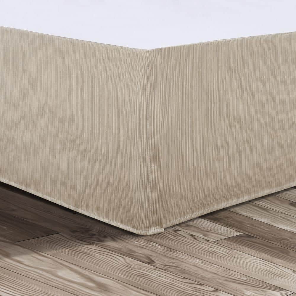 King Flax Woven Bed Skirt Panel Set of Four