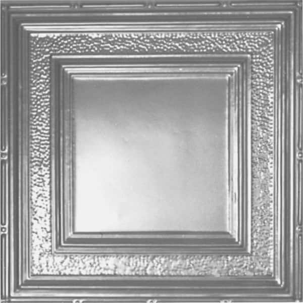 Shanko 2 Ft X Clip Up Tin Ceiling Tile In Clear Lacquer 24 Sq Case Ls509 C 2 Ft X Clip Up Tin Ceiling Tile, Ceiling Tiles Home Depot 2 215 40