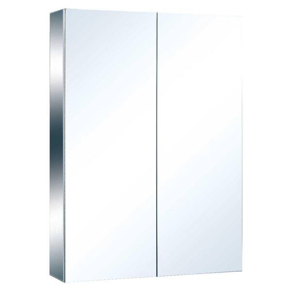 RENOVATORS SUPPLY MANUFACTURING Molly 23-5/8 in. Width x 31-1/2 in. Height Stainless Steel Recessed or Surface Mount Medicine Cabinet Double Door