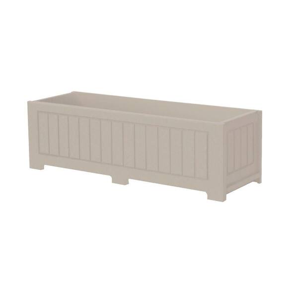 Eagle One Catalina 34 in. x 12 in. Driftwood Recycled Plastic Commercial Grade Planter Box