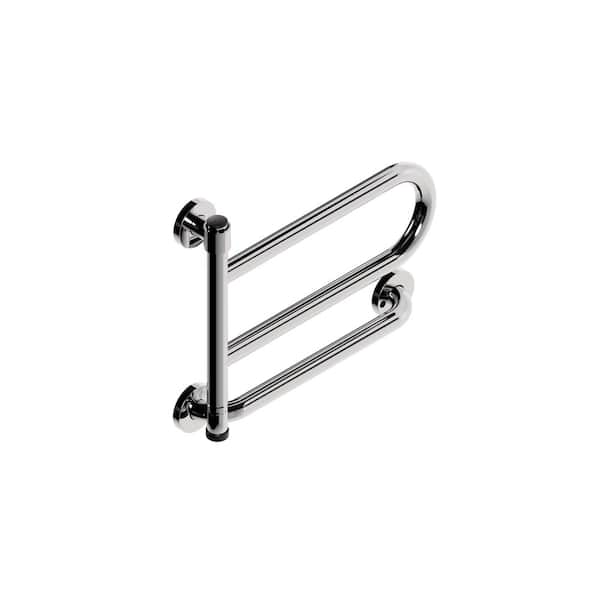 DependaBar, Pivoting Wall-Mount Grab Bar, ADA Compliant, (300 lb. Capacity) in Chrome