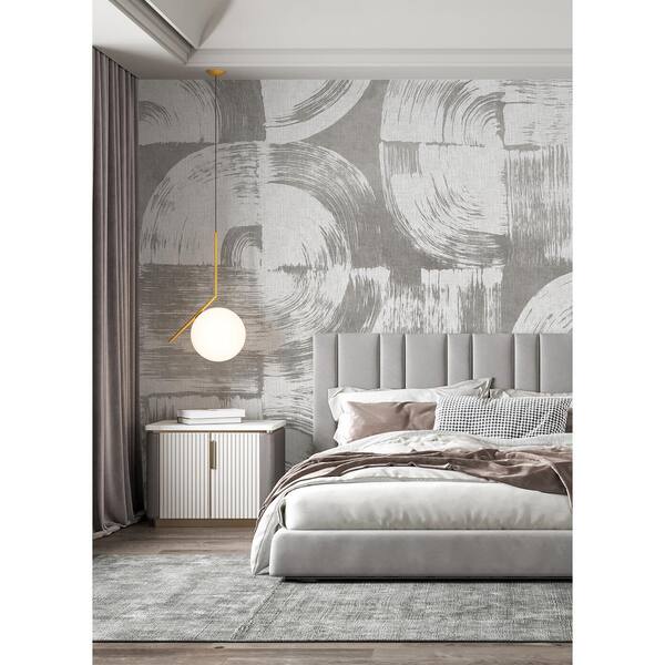 Wall Murals with grass in vintage style in brown shades - D381 –