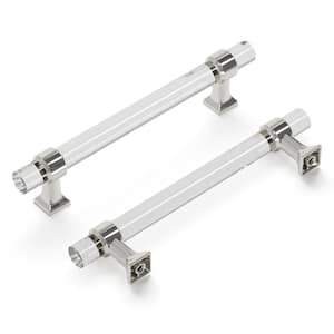 Crystal Palace 5-1/16 in. (128 mm) Center to Center Crysacrylic with Polished Nickel Finish Glam Zinc Bar Pull (1 Pack )