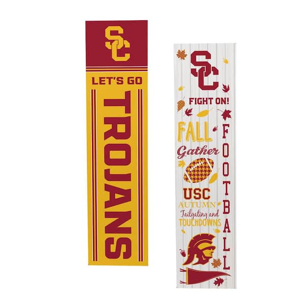 47 in. Double Sided Leaner Fall Seasonal Porch Sign, University of Southern California