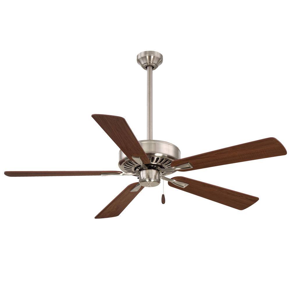 Contractor Plus 52 in. Indoor Brushed Nickel with Medium Maple/Dark Walnut Ceiling Fan price history on PriceWatchPro