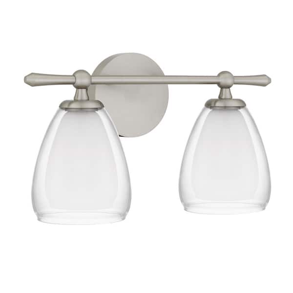 Quoizel Vivienne 16 in. 2-Light Brushed Nickel Vanity Light with