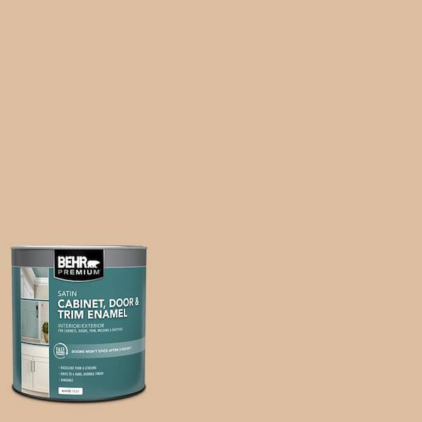 BEHR PREMIUM 1 qt. #PPU4-14 Renoir Bisque Satin Enamel Interior/Exterior Cabinet, Door & Trim Paint