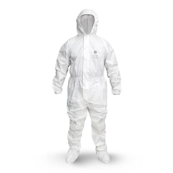 S Microporous Protective Coveralls w/ Hood and Boots-GW903S