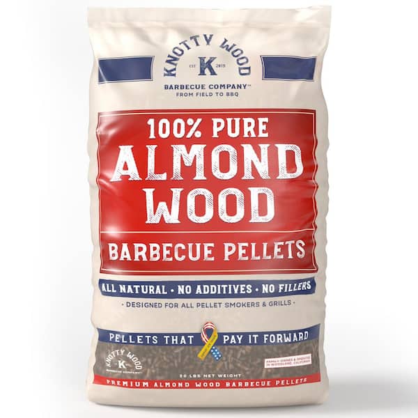 KNOTTY WOOD BARBECUE COMPANY 100% Pure Almond Wood BBQ Pellets