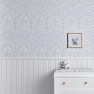Little Bunny Gray Peel and Stick Wallpaper Panel (covers 26 sq. ft.)