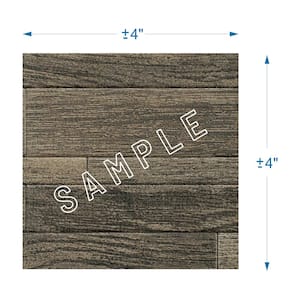 Take Home Sample - Murano WD Wood 4 in. X 4 in. Metal Peel and Stick Wall Mosaic Tile (0.11 sq.ft/Each)