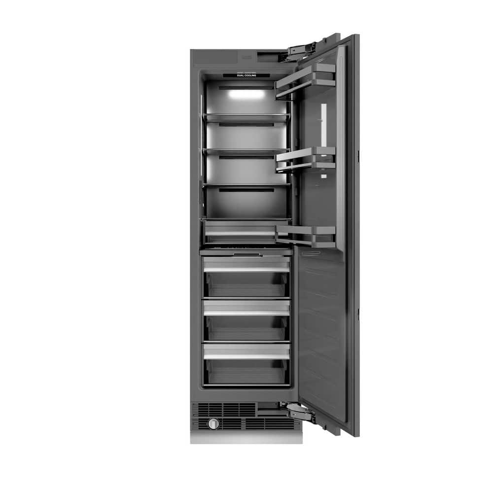 ZLINE Kitchen and Bath 24 in. 12.5 cu. ft. Panel Ready Freezerless Column Refrigerator with Graphite Gray Interior