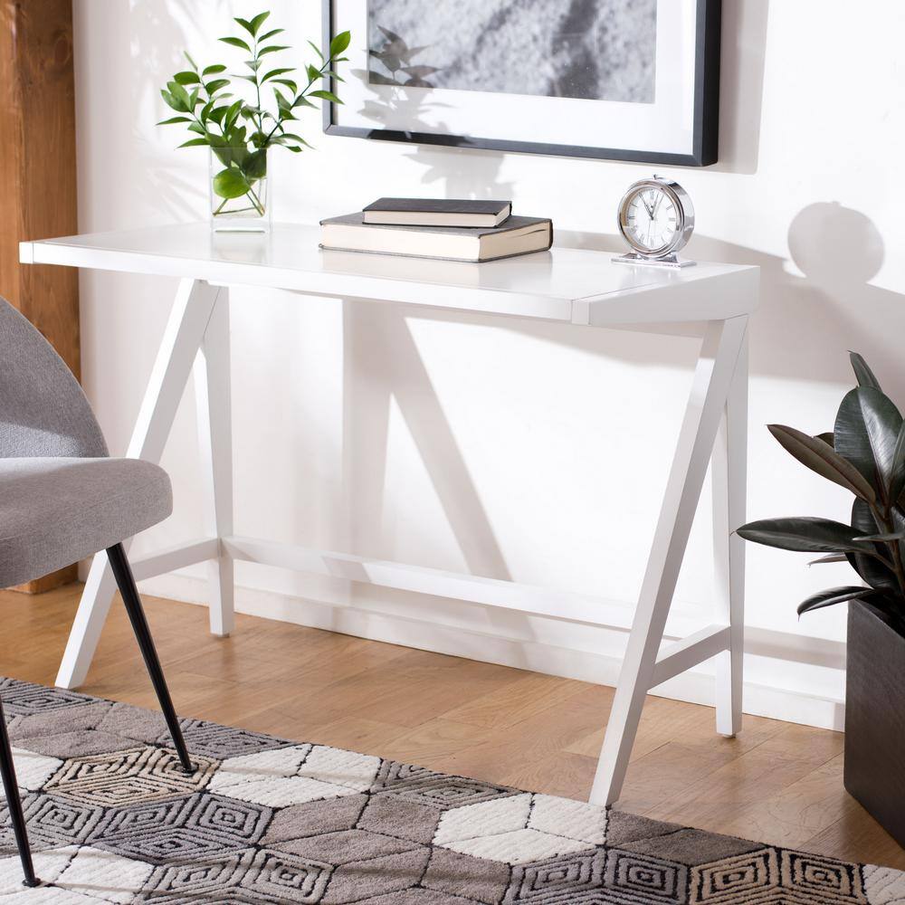 Ripley White Mahogany Writing Desk with Drawer