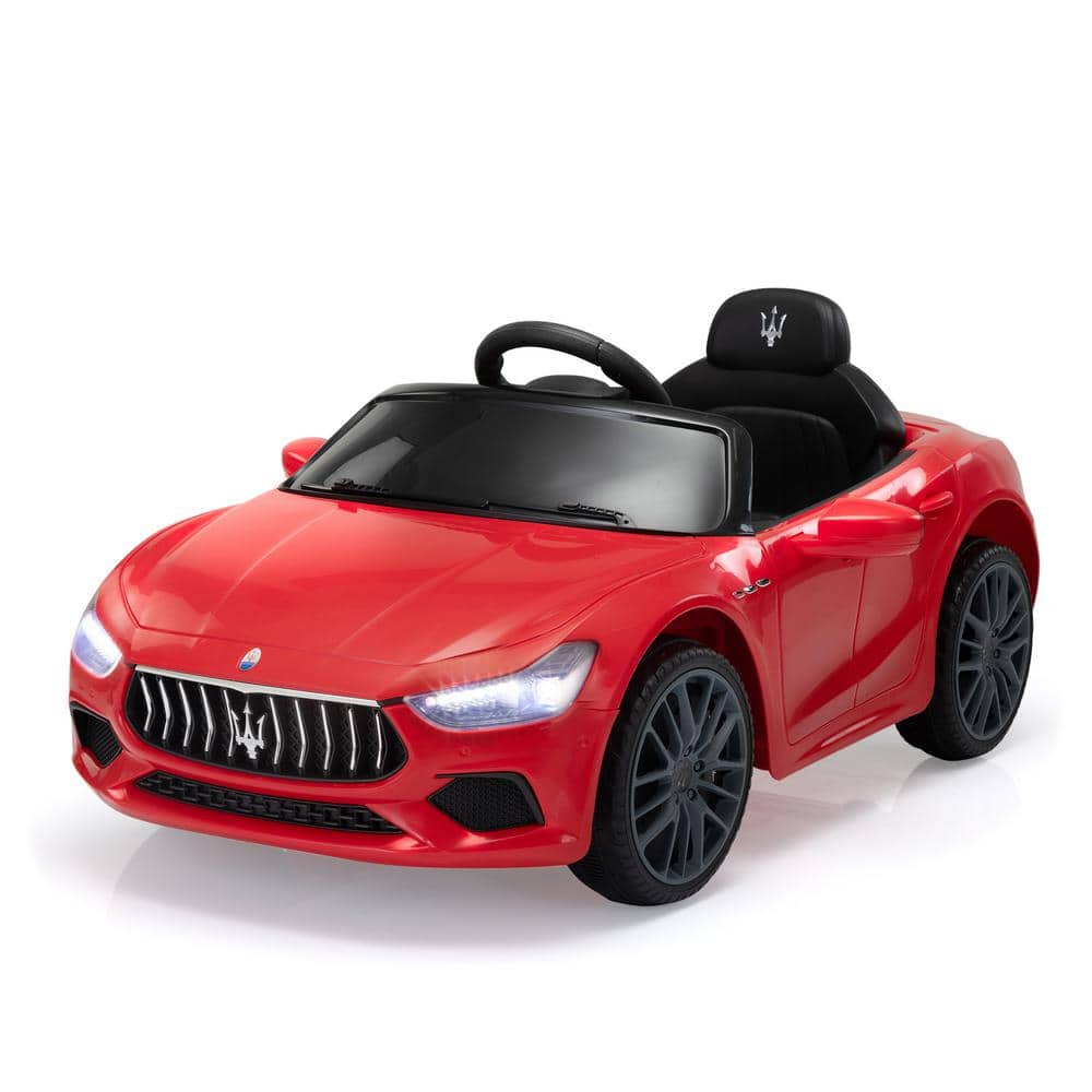TOBBI 12-Volt Electric Kids Ride On Car Licensed Maserati with Remote Control and Music in Red -  TH17R1032-T01