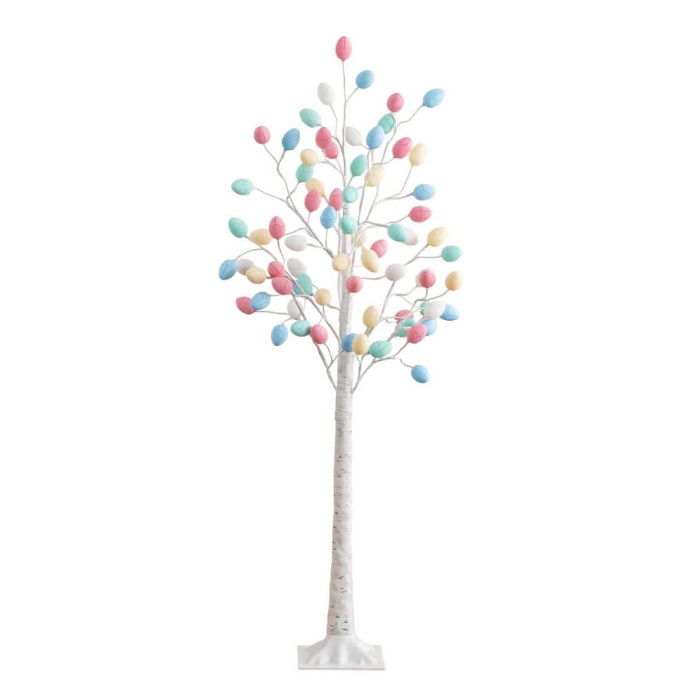 5ft. Pre-Lit Artificial Easter Twig Tree with 72 Egg Shaped LED Ornaments price history on PriceWatchPro