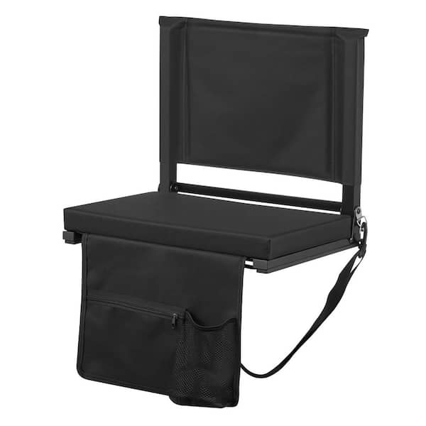 Stadium Seat,Folding Bleacher Chair with Back Support and Thick Cushion,Padded Stadium Seat for Bleacher Includes Hooks