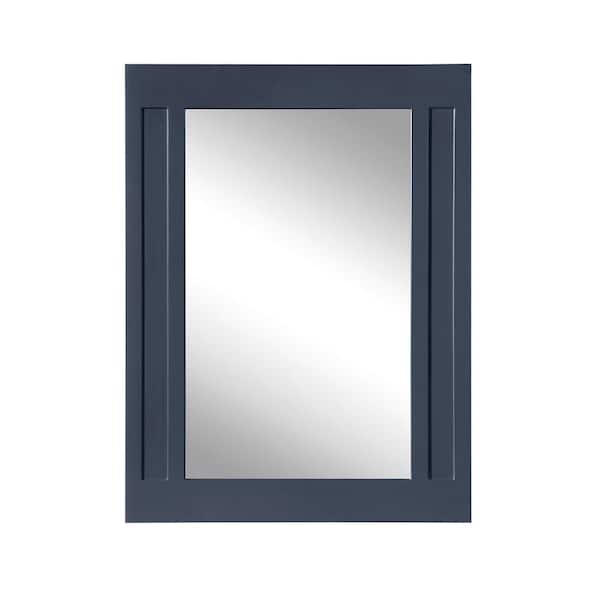 Aberdeen 24 in. W x 32 in. H Rectangular Framed Wall Mount Bathroom Vanity Mirror in Midnight Blue