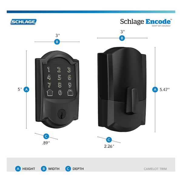 ●値下げ◆キャメロットCAMELOT ◆ＰＭ－６００　◆高音質アップ◆銘機受賞 Schlage Camelot Matte Black Encode Smart WiFi Deadbolt Door