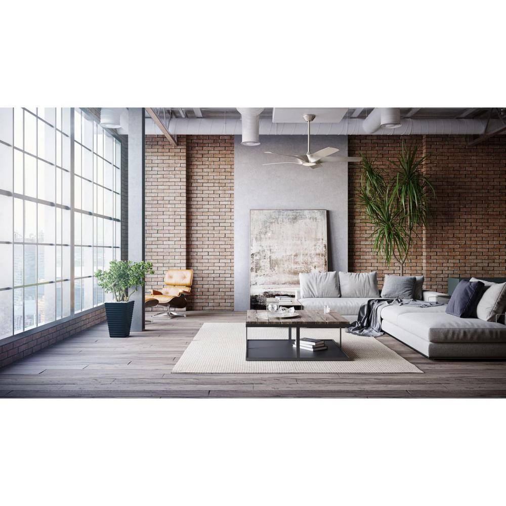 60-Inch Nickel Smart Ceiling Fan with LED Light and Remote