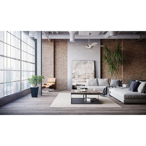 Vernal 60 in. Smart Indoor/Outdoor Integrated LED Nickel Contemporary Ceiling Fan with Remote for Living Room