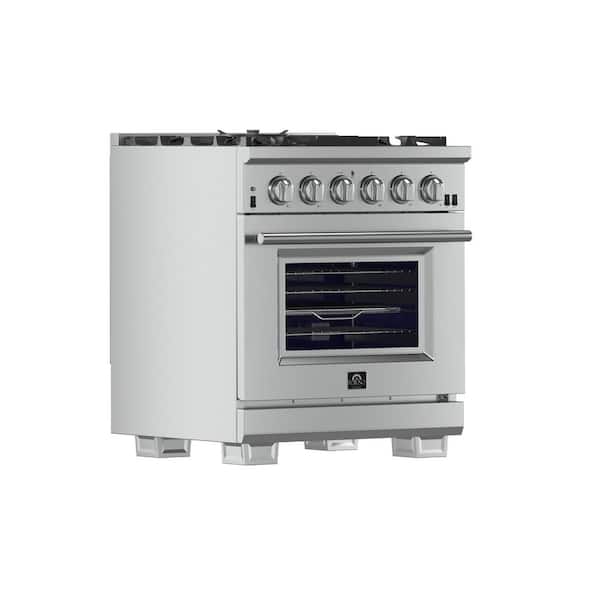 Forno Capriasca 30 in. 4.32 cu. ft. Gas Range with 5 Gas Burners Oven in  Stainless Steel FFSGS6260-30 - The Home Depot
