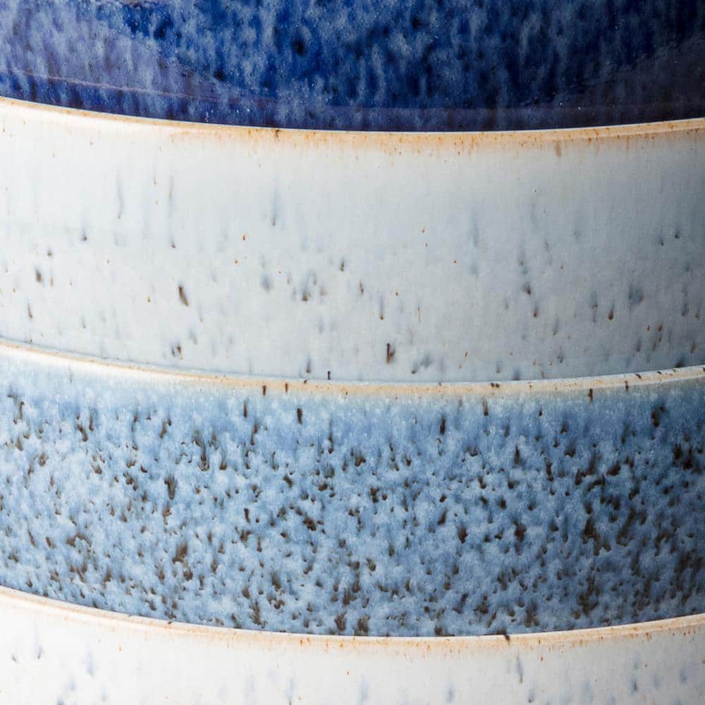 Studio Blue Speckled Ceramic Breakfast Bowls, Set of Four