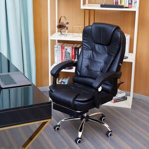 Big and Tall Black Faux Leather Reclining Executive Chairs