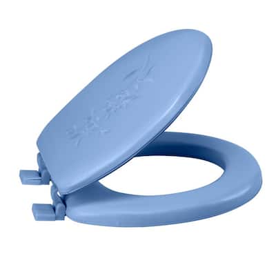 Extra Soft Standard Round Toilet Seat in Blue