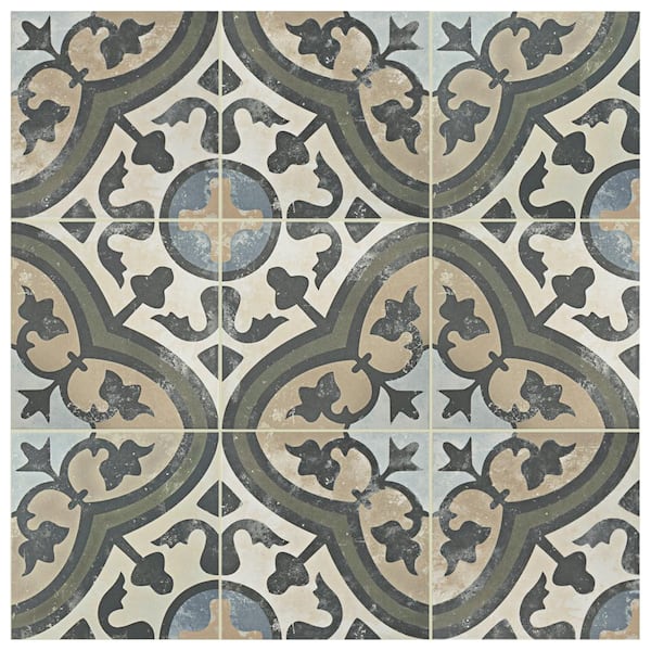 Evoque Carthusian 9-3/4 in. x 9-3/4 in. Porcelain Floor and Wall Tile (10.88 sq. ft./Case)