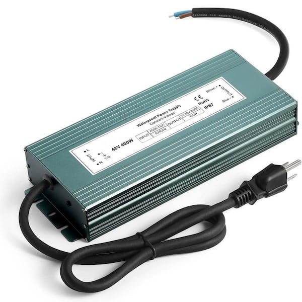 Yichuhaoxi 48v DC Power Supply 400w 8. 33A Waterproof AC110v/120v to 48vdc Converter Constant Voltage Outdoor Transformer in Green
