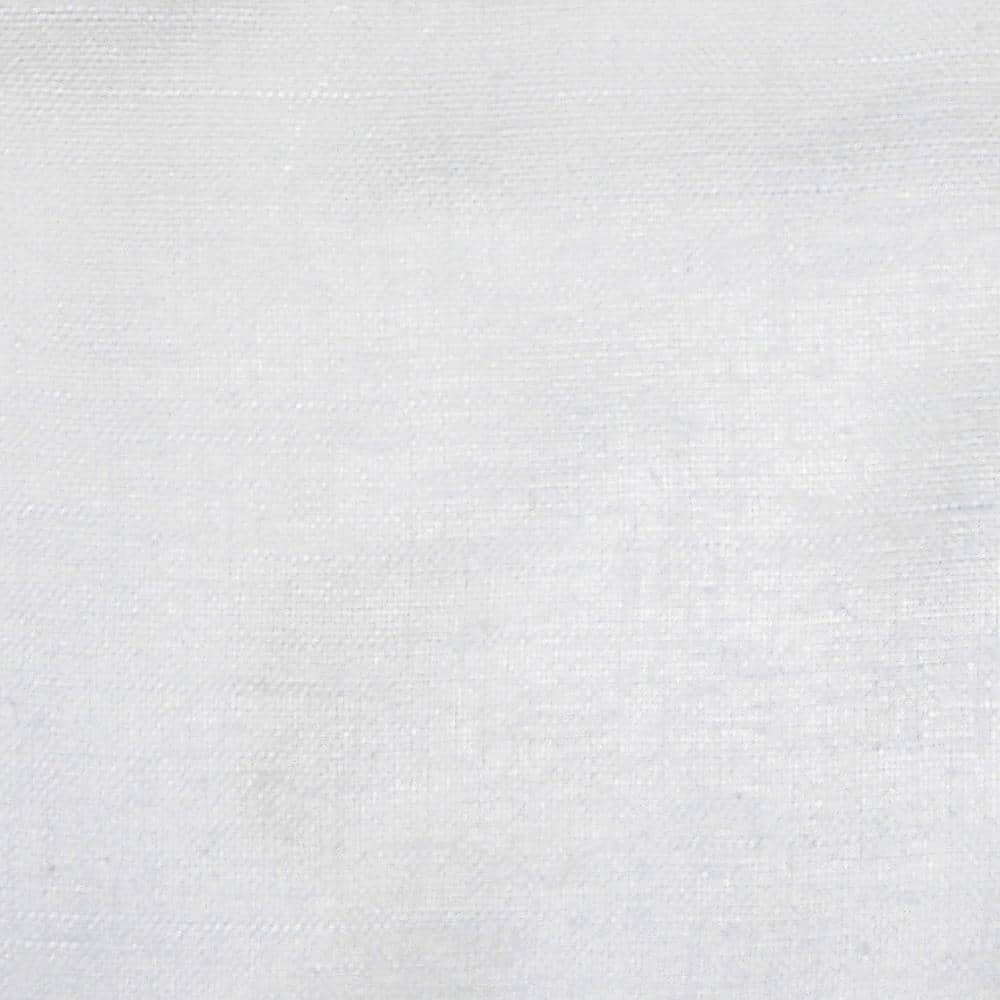 White Linen Blend Light-Filtering Rod Pocket Cafe Curtains