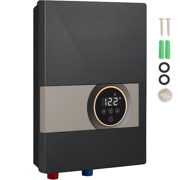 Instant Water Heater, 13. 8kw Electric Tankless Water Boiler, Digital Temperature Display, 24-Hour Water Supply
