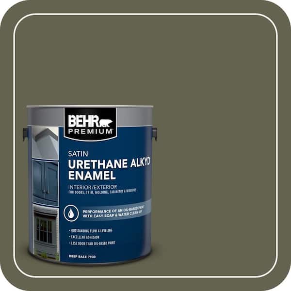 BEHR PREMIUM 1 gal. #N350-7A Mountain Olive Urethane Alkyd Satin