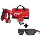 M18 FUEL 18-Volt 18-Gauge Lithium-Ion Brushless Cordless Gen II Brad Nailer Kit and Tinted Performance Safety Glasses