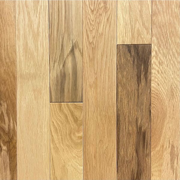 Natural White Oak 3/4 in. T x 3.25 in. W Wire Brushed Solid Hardwood Flooring (27.00 sq. ft./Case)
