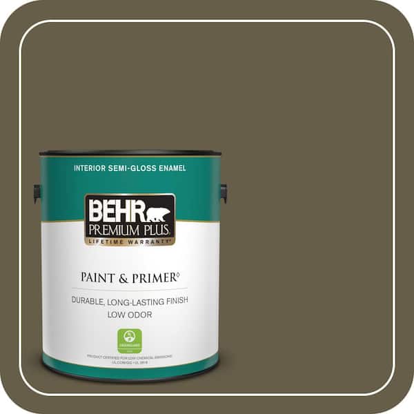 BEHR PREMIUM PLUS 1 gal. Home Decorators Collection #HDC-FL13-9 Squirrels Nest Semi-Gloss Enamel Low Odor Interior Paint & Primer