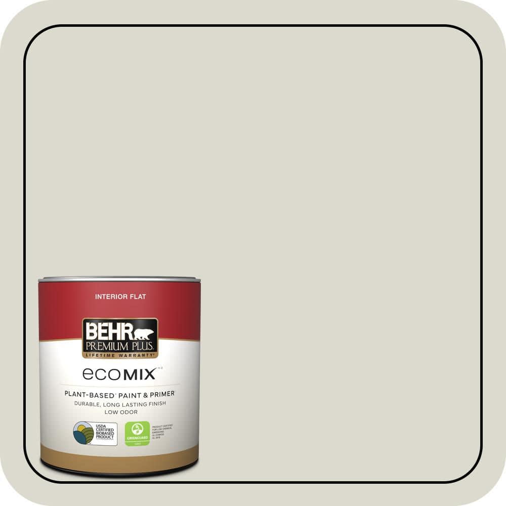1 qt. #N350-1 Hazy Trail Flat EcoMix Plant-Based Interior Paint & Primer price history on PriceWatchPro
