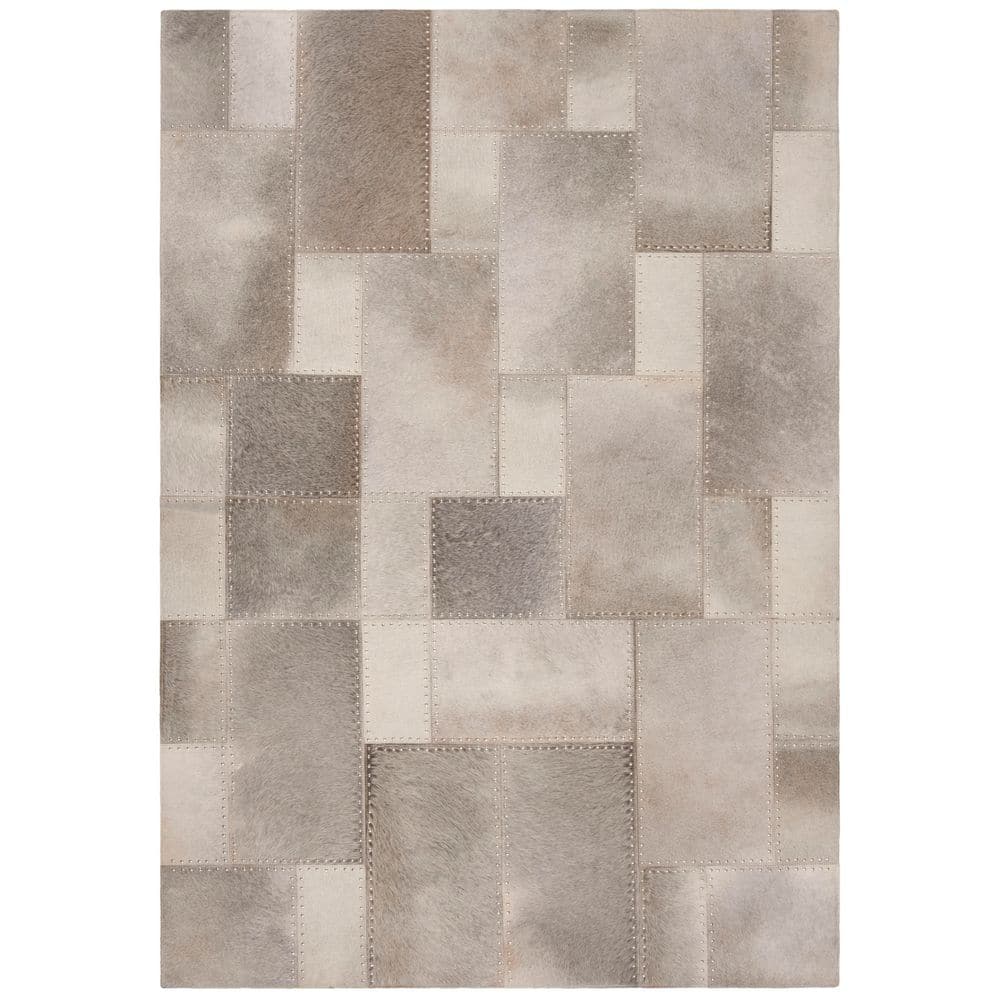 Studio Leather 4 ft. x 6 ft. Gray Geometric Area Rug price history on PriceWatchPro