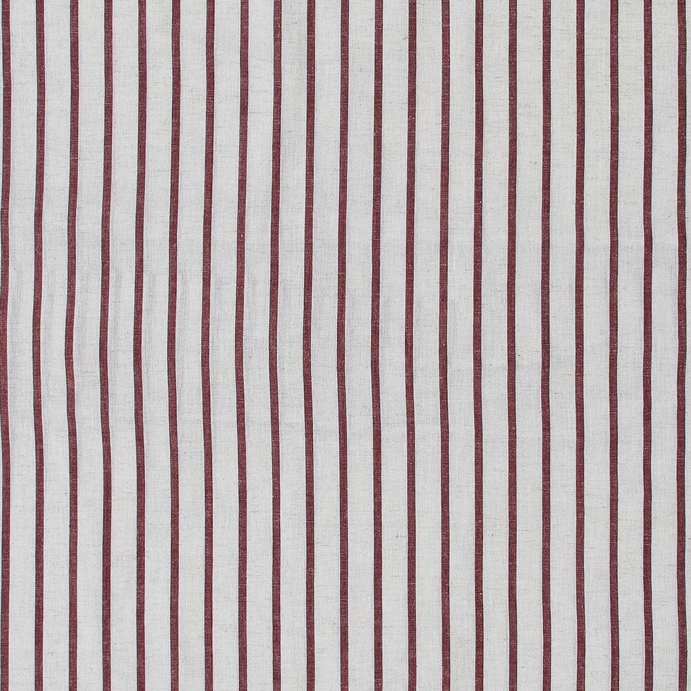 Red and Creme Striped Cotton Euro Sham with Ruffles