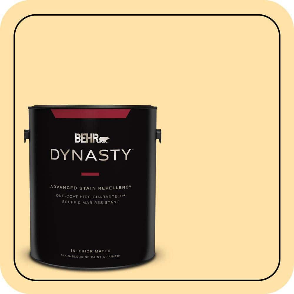 1 gal. #310A-3 Manila Tint Matte Interior Stain-Blocking Paint & Primer