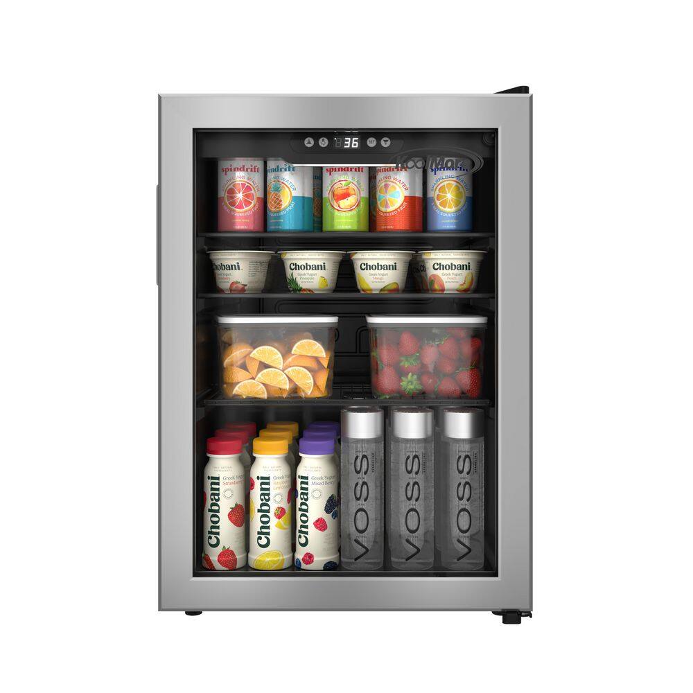 17 in. 2.5 cu. ft. Beverage Mini Refrigerator with 70-Can in Stainless Steel Trim