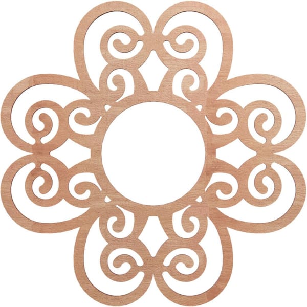 Ekena Millwork 0.25 in. x 6.125 in. x 18 in. Wood Medallion Moulding
